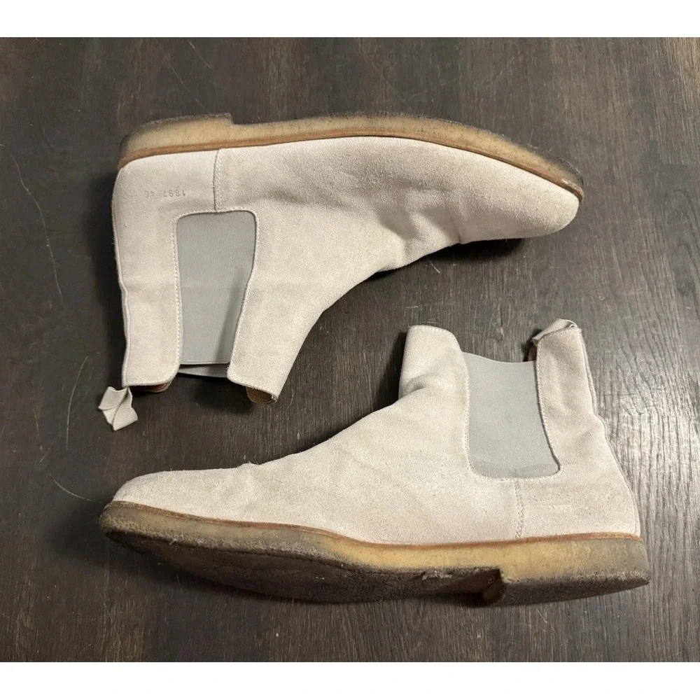Common‎ Projects Chelsea Boots in Suede Tan Size 46 Chukka